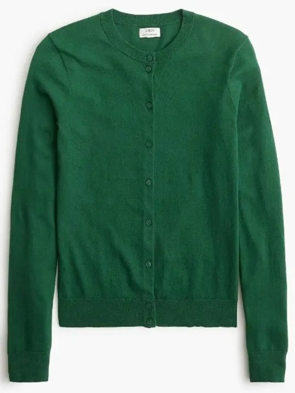 J. Crew Serene Spruce Classic Cotton Cardigan Sweater/NWT/SMALL